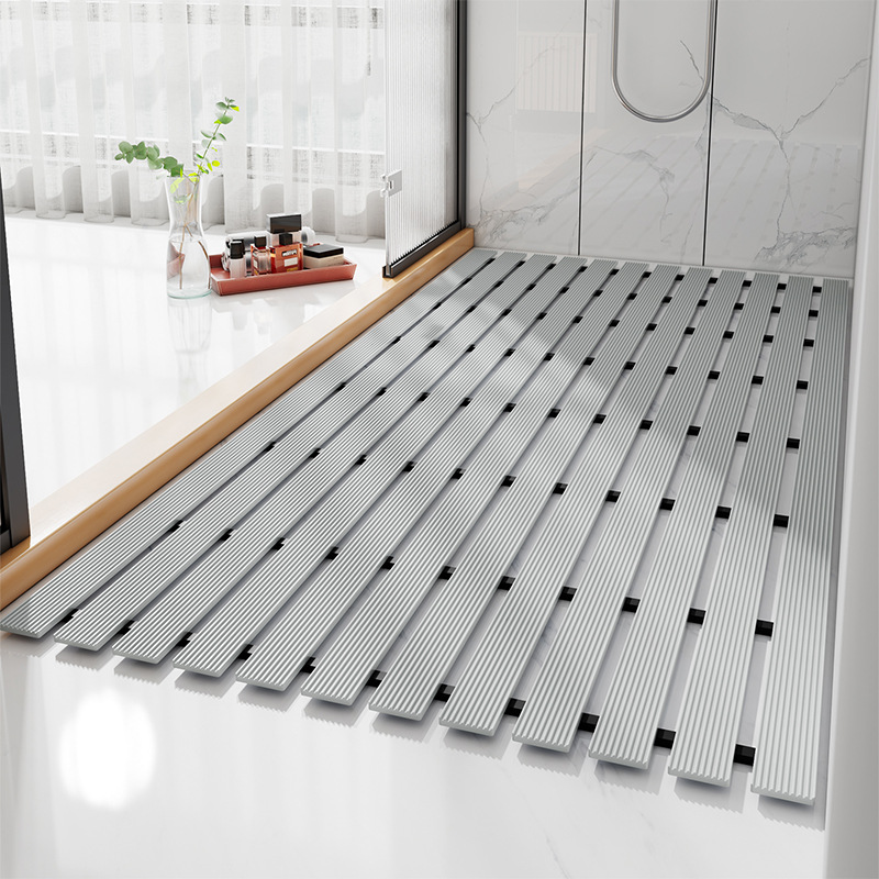 Bamboo Bath Mat - EIFLOY PVC Shower Mats Anti Slip