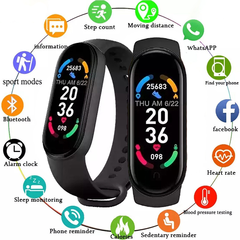 Health Wellness Bracelet - M6 Smart Watch Men Women Fitness