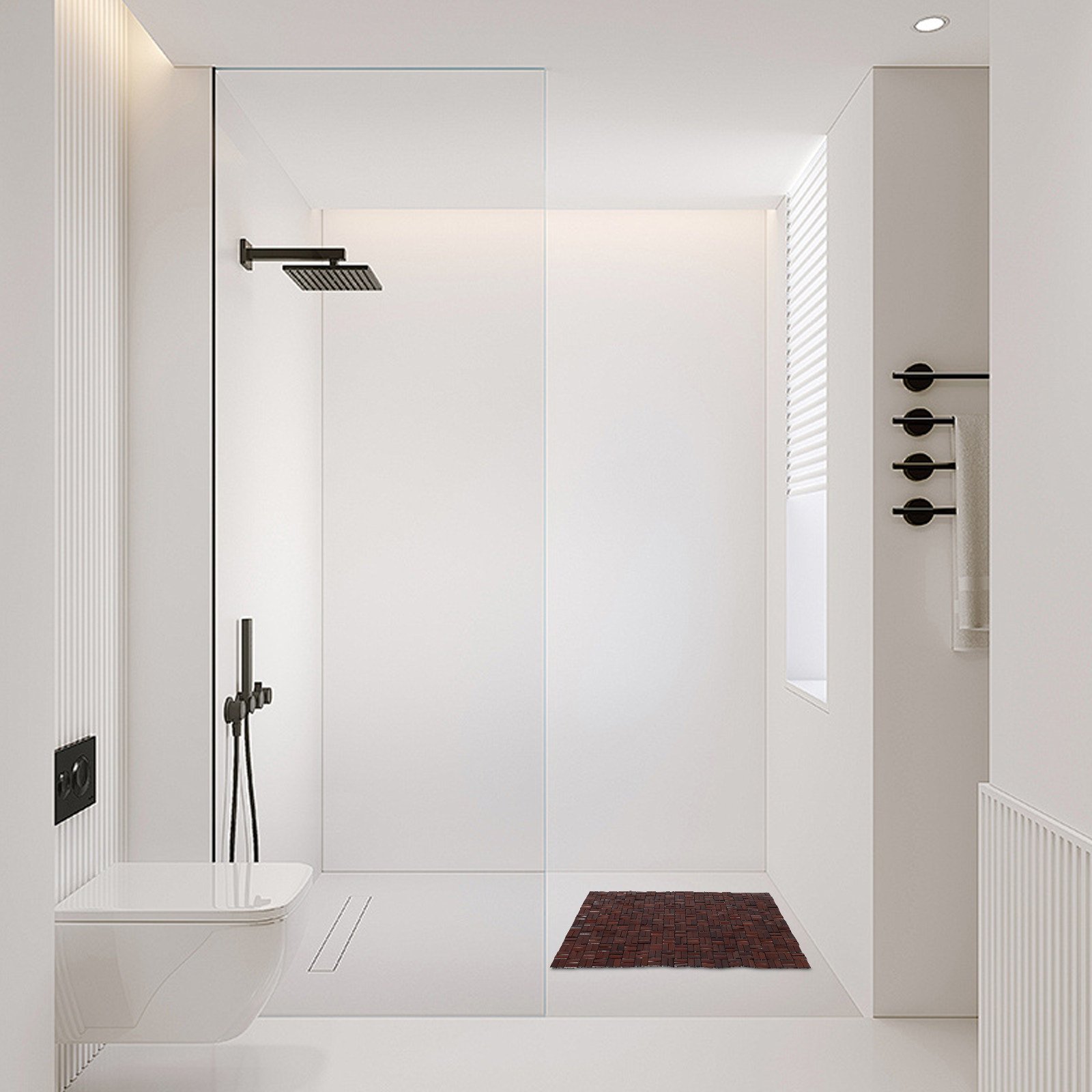 Foldable Bamboo Non-Slip Bath  - Bamboo Bath Mat recension och pris