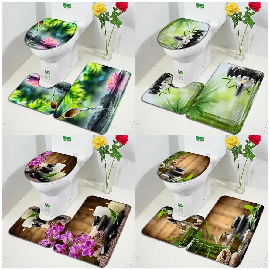 Green Bamboo Zen Bath Mats Set - Bamboo Bath Mat recension och pris